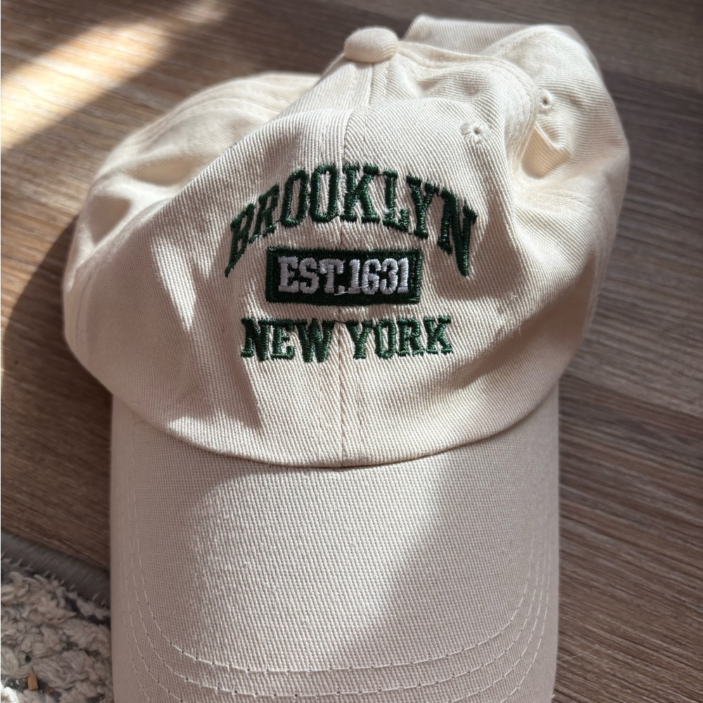 Cream Brooklyn New York Cap